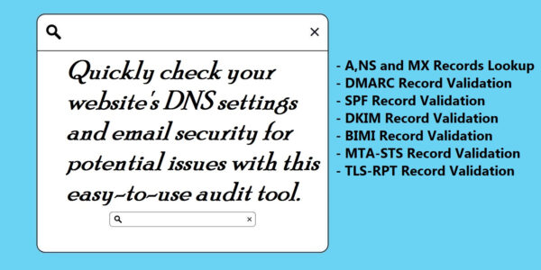 Website DNS and Mail Security Audit Tool