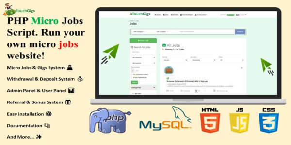 Touch Gigs - PHP Micro Jobs Script