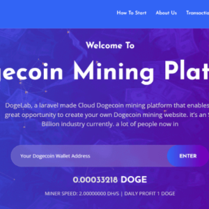 Cloud DogeCoin Mining Script PHP Source Code