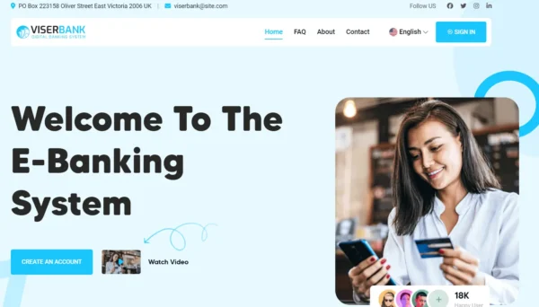 ViserBank Best Digital Banking PHP Script